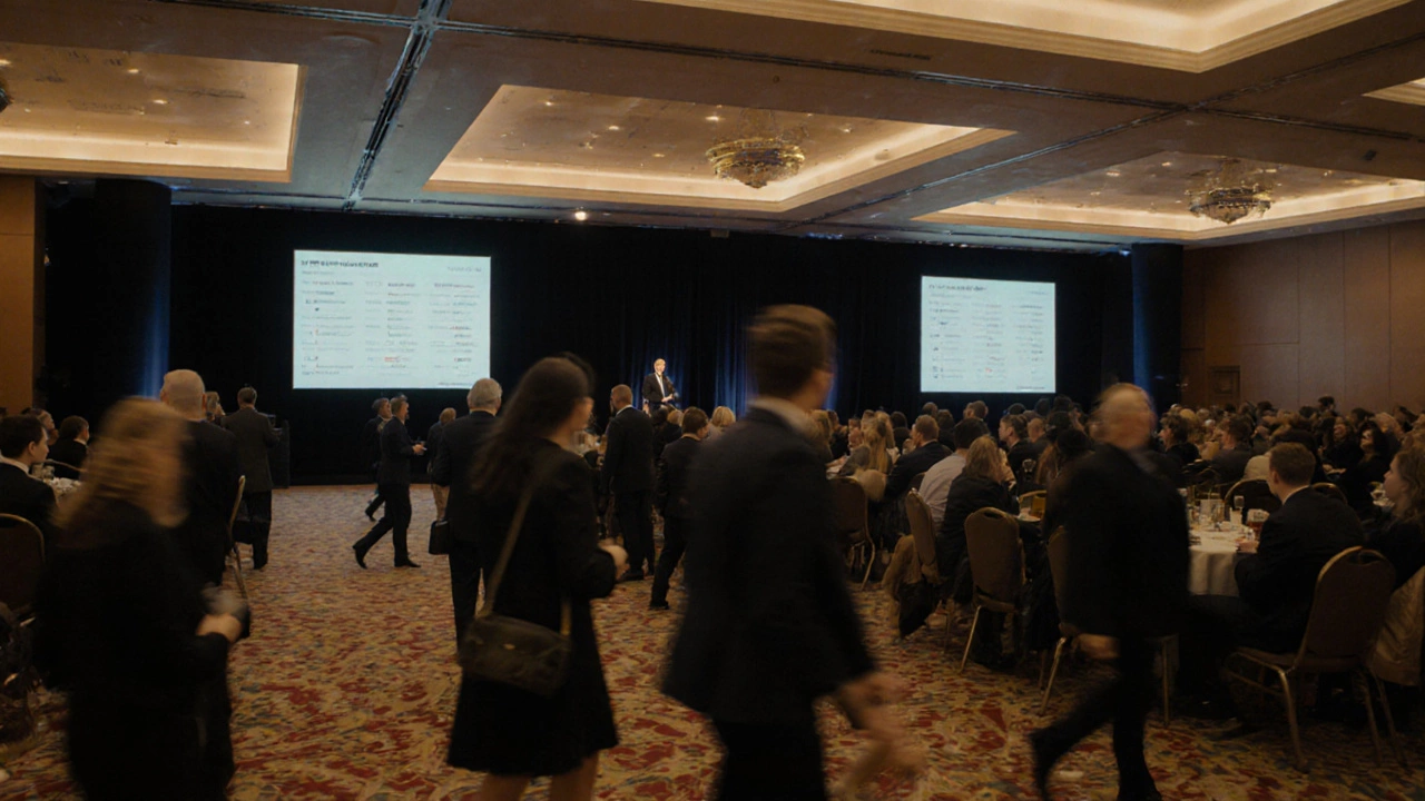 Менеджер организует конференцию, незаметно следя за ходом мероприятия среди посетителей.