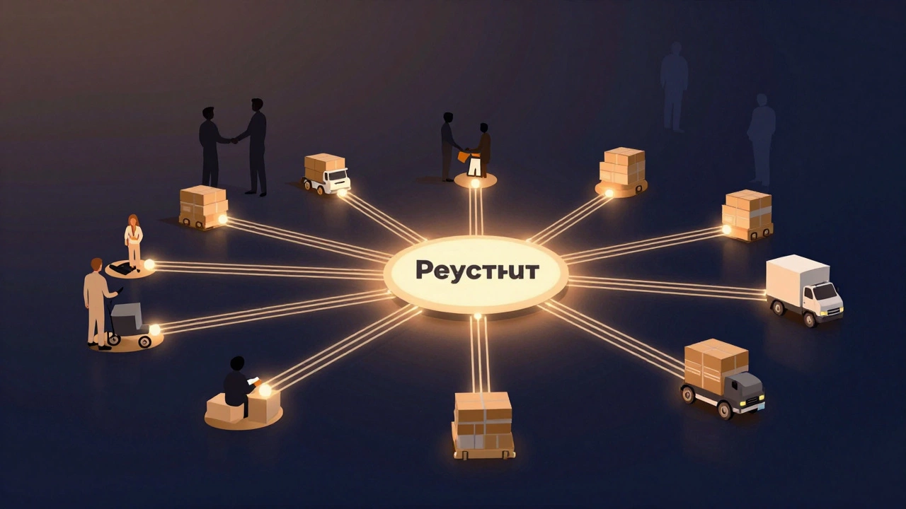 Сеть связей между предпринимателями Сибири, созданная на бизнес-форумах.