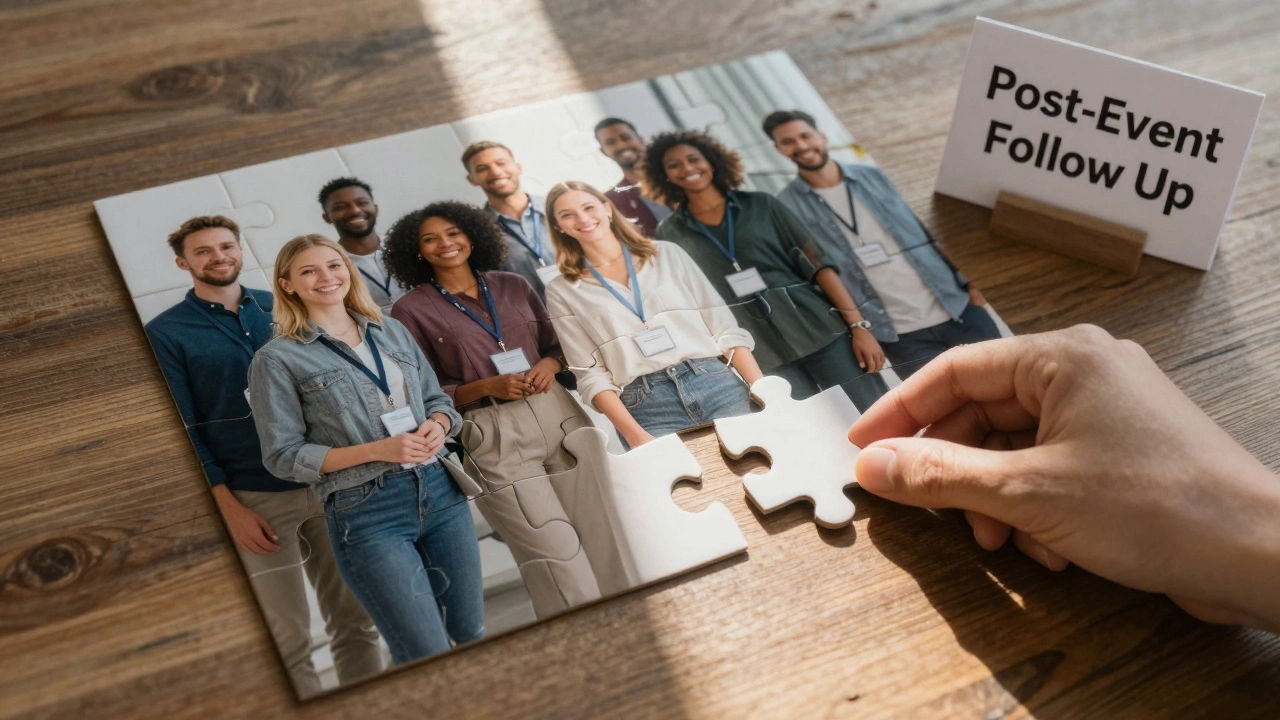 Рука кладёт последний элемент пазла, изображающего довольную аудиторию.