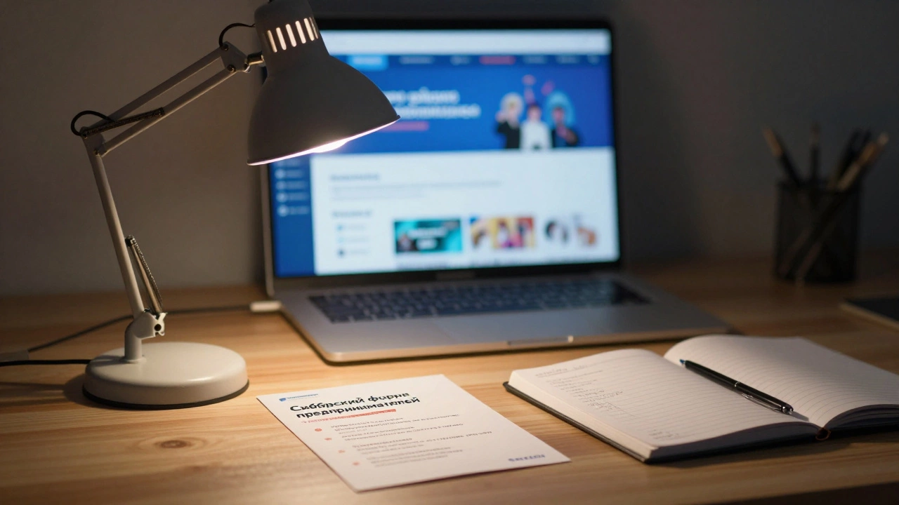 Малое предприятие выбирает реальное общение вместо онлайн-рекламы, на столе приглашение на форум.