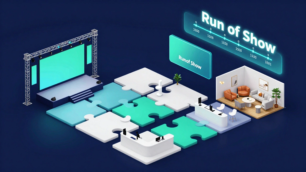 Изометрическая схема зонирования площадки с цифровым тайм-планом
